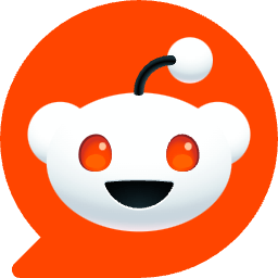 Reddit logo depicted as a red bubble chat icon, illustrating the platform’s focus on conversation and interaction.