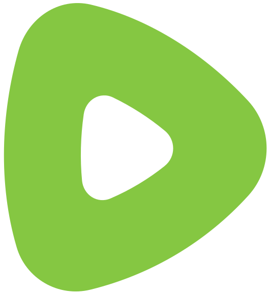 Rumble logo featuring a prominent green play button, symbolizing video content and streaming services.